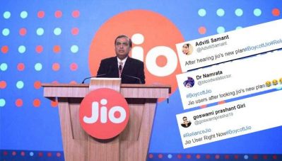 #BoycottJio ക്യാമ്പയിനുമായി ട്വിറ്ററില്‍ ഉപഭോക്താക്കള്‍; ട്രെന്‍ഡിങ്ങില്‍ ഒന്നാമത്