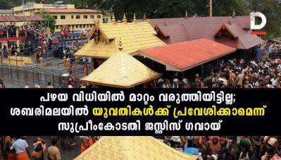 പഴയ വിധിയില്‍ മാറ്റം വരുത്തിയിട്ടില്ല; ശബരിമലയില്‍ യുവതികള്‍ക്ക് പ്രവേശിക്കാമെന്ന് സുപ്രീംകോടതി ജസ്റ്റിസ് ഗവായ്