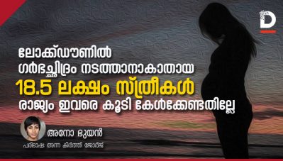 ലോക്ക്ഡൗണില്‍ ഗര്‍ഭച്ഛിദ്രം നടത്താനാകാതായ 18.5 ലക്ഷം സ്ത്രീകള്‍, രാജ്യം ഇവരെ കൂടി കേള്‍ക്കേണ്ടതില്ലേ?