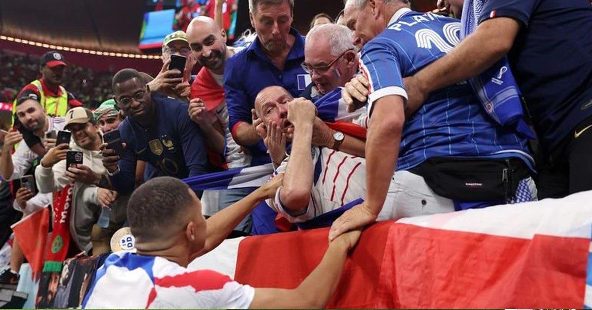 Fan injured by Mbappé’s shot;  The star approached and comforted him