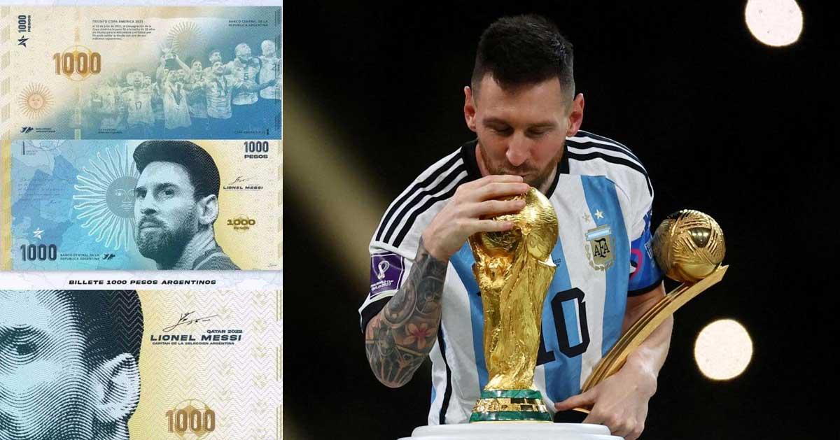 The image of the legend is now on the currency of Argentina; Messi ...