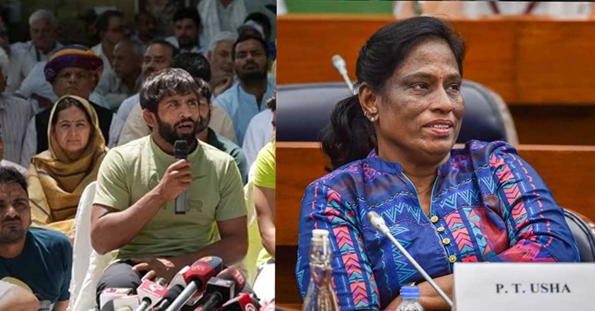 “Wrestler Bajrang Poonia Speaks Out Against PT Usha’s Response to Sexual Harassment Protesters”