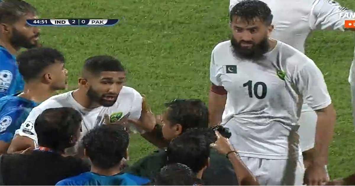 India-Pakistan SAFF Football Championship Match Marred by Controversial Confrontation