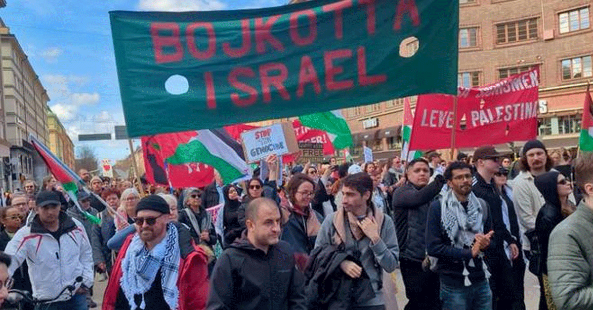 Swedish People Cancel Easter Celebrations in Solidarity with Palestinian Protesters – Thousands Rally in Stockholm