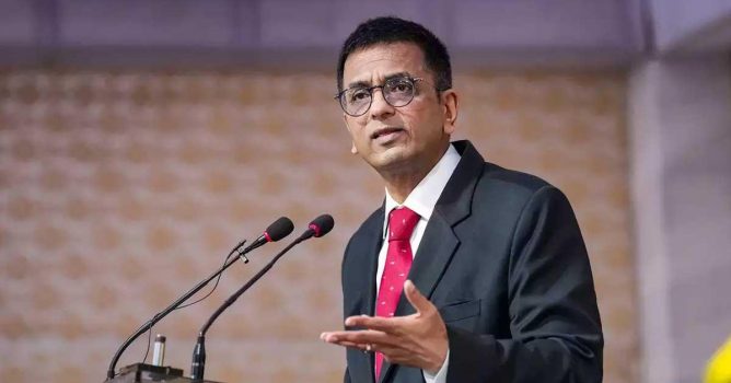 Chief justice D.Y. Chandrachud will descend today