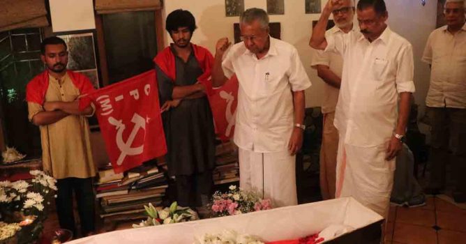 Pinarayi Vijayan pays his last respects to Yechury and M.V. Govindan too