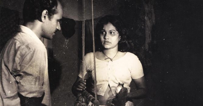 Bharat Gopi and KPAC Lalitha in kodiyettam movie 