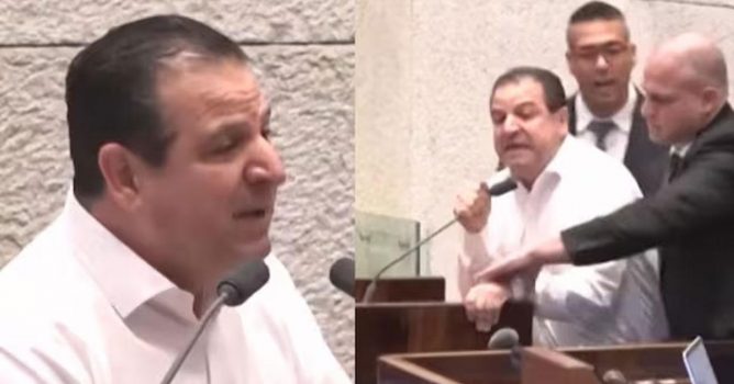 Left-wing MP forcibly expelled for condemning Israeli attacks on Gaza