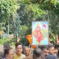 കൃഷി മന്ത്രിയുടെ വീടിന് മുന്നില്‍ ഭാരതാംബയുടെ ചിത്രത്തില്‍ തിരികൊളുത്തി പ്രതിഷേധിക്കാന്‍ ബി.ജെ.പി ശ്രമം; പ്രതിഷേധ സൂചകമായി മരത്തൈ നട്ട് സി.പി.ഐ