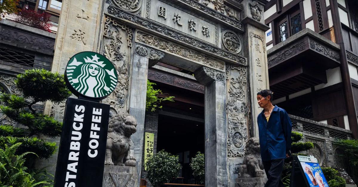A starbucks Store in China