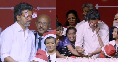 പൂക്കിയായി വിജയ്; വൈറലായി കുട്ടികള്‍ക്കൊപ്പമുള്ള ക്രിസ്മസ് ആഘോഷം