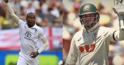 ഓസീസിന്റെ തലയരിഞ്ഞ് ആര്‍ച്ചര്‍; അര്‍ധ സെഞ്ച്വറിയുമായി തിളങ്ങി ഖവാജ