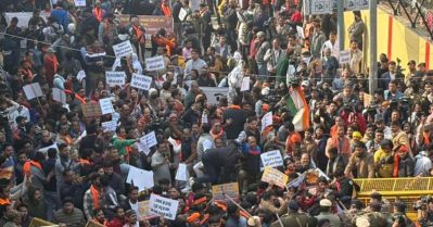 ബംഗ്ലാദേശിലെ ആള്‍കൂട്ടക്കൊല; ദല്‍ഹിയില്‍ വി.എച്ച്.പിയുടെ പ്രതിഷേധ റാലി