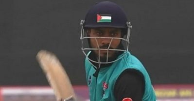 ഫലസ്തീന്‍ പതാകയുള്ള ഹെല്‍മറ്റ് ഉപയോഗിച്ചു; ജമ്മു കശ്മീര്‍ ക്രിക്കറ്റ് താരത്തിനെതിരെ പൊലീസ് അന്വേഷണം