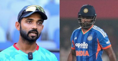 ഗെയിം പ്ലാന് മാറ്റരുത്, സഞ്ജു തിരിച്ചുവരണം; പിന്തുണയുമായി രഹാനെ