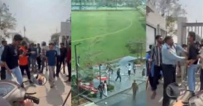 ഇന്‍ഡോറിലെ കോളേജില്‍ വാലന്റൈന്‍സ് ഡേ ആഘോഷത്തിന് നേരെ ബജ്‌റംഗ്ദള്‍ പ്രവര്‍ത്തകരുടെ അക്രമം; വേദി അടിച്ച് തകര്‍ത്തു