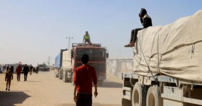 റഫ അതിര്‍ത്തി ഭാഗികമായി തുറന്നു; സഹായവുമായി ട്രക്കുകള്‍ ഗസയിലേക്ക്