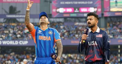 300 ലോഡിങ്? ടോസ് കിട്ടിയിട്ടും ബൗളിങ് തെരഞ്ഞെടുത്ത് യു.എസ്.എ! സഞ്ജുവില്ലാതെ വെടിക്കെട്ടിന് ഇന്ത്യ വാംഖഡെയിലേക്ക്