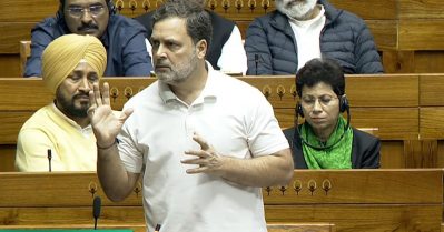 എപ്‌സ്റ്റീന്‍ ഫയല്‍സില്‍ അംബാനിയുടെ പേരുണ്ടെന്ന് രാഹുല്‍; സംസാരം തടസപ്പെടുത്തി ചെയര്‍