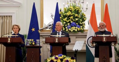 അഞ്ച് വര്‍ഷത്തേക്ക് ഇനി 'പ്രിയപ്പെട്ട രാഷ്ട്രം'; ഇറക്കുമതി ഇരട്ടിയാകും; ഇന്ത്യ-യൂറോപ്യന്‍ യൂണിയന്‍ വ്യാപാര കരാറിന്റെ കരട് തയ്യാറായി