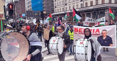 'ഫലസ്തീനെ സ്വതന്ത്രമാക്കുക'; ഇറാന്‍ - ഇസ്രഈല്‍ സംഘര്‍ഷത്തിനിടെ യൂറോപ്പിലുടനീളം പ്രതിഷേധം