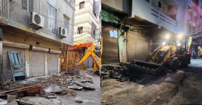 ഹോളിക്കിടെ സംഘര്‍ഷം, ഹിന്ദു യുവാവിന്റെ മരണം; ദല്‍ഹിയില്‍ 70 കടകള്‍ ഇടിച്ചുനിരത്തി