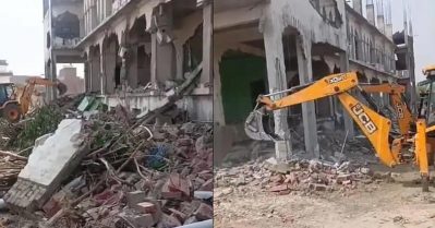 ബ്രിട്ടീഷ് പൗരനുമായുള്ള ബന്ധം; മദ്രസ പൊളിച്ചുനീക്കി യു.പി ഭരണകൂടം