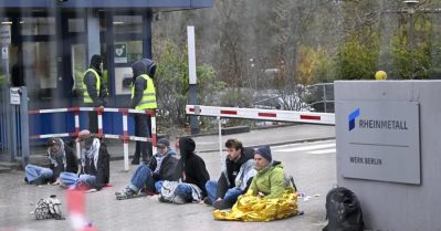 ഇസ്രഈലിന് ആയുധങ്ങൾ വിതരണം ചെയ്തു; ജർമനിയിലെ ആയുധ നിർമാണ കമ്പനിക്കെതിരെ പ്രതിഷേധവുമായി ആക്ടിവിസ്റ്റുകൾ