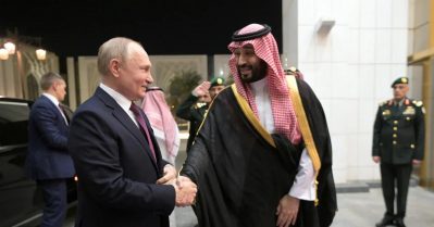 പശ്ചിമേഷ്യയിൽ സമാധാനത്തിന് റഷ്യയും സൗദിയും; ചർച്ച നടത്തി പുടിനും മുഹമ്മദ് ബിൻ സൽമാനും