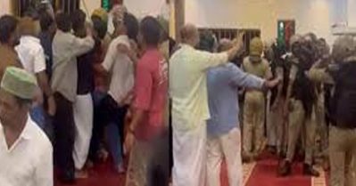 മാടാക്കര മുഹിയുദ്ധീന്‍ മസ്ജിദില്‍ സംഘര്‍ഷം; ബൂട്ടിട്ട് കയറി പൊലീസ് മര്‍ദനം