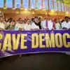 ഗ്യാനേഷിന്റെ രാജി: രാഷ്ട്രപതി ഭവന് മുന്നില്‍ പ്രതിഷേധവുമായി പ്രതിപക്ഷ നേതാക്കള്‍