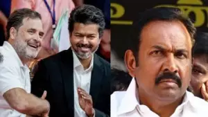 രാഹുൽ ഗാന്ധിയെ പ്രധാനമന്ത്രി സ്ഥാനാർത്ഥിയായി അംഗീകരിച്ചില്ലെങ്കിൽ ടി.വി.കെ മന്ത്രിസഭയിൽ നിന്നും കോൺഗ്രസ് മന്ത്രിമാർ രാജിവെക്കും: തമിഴ്‌നാട് മന്ത്രി എസ്.രാജേഷ് കുമാർ