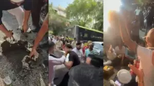 തെരുവില്‍ വെച്ച് ചോദ്യം ചെയ്താല്‍ കരണത്തടി, ചോദ്യപേപ്പര്‍ ചോര്‍ച്ചയെക്കുറിച്ച് ചോദിച്ചാല്‍ ലാത്തിച്ചാര്‍ജ്, പാര്‍ലമെന്റില്‍ ചോദ്യമുന്നയിച്ചാല്‍ മൈക്ക് ഓഫ്; മന്ത്രി യുവാവിന്റെ കരണത്തടിച്ച സംഭവത്തില്‍ പ്രതിഷേധിച്ച് പ്രതിപക്ഷപാര്‍ട്ടികള്‍