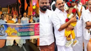 മാതൃകാപരം, അഭിനന്ദനാര്‍ഹം; ബാലഗോകുലം പരിപാടിക്കെത്തിയ മുഹമ്മദ് ഷിയാസിനെ പുകഴ്ത്തി ആര്‍.വി ബാബു