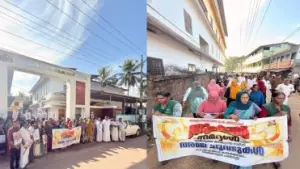 ലഹരിക്കെതിരെ കൈകോര്‍ത്ത് അമ്മമാര്‍; 'തൂഫാന്‍ തദ്ദേശം' പദ്ധതിക്ക് പിന്തുണയുമായി എ.ആര്‍. നഗറില്‍ പദയാത്ര