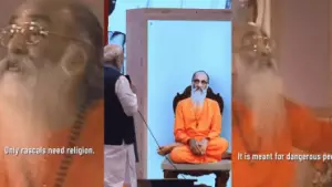 റാസ്‌കലുകള്‍ക്ക് മാത്രമാണ് മതം വേണ്ടത്: പ്രധാനമന്ത്രിയുടെ എ.ഐ സംഭാഷണത്തിന് പിന്നാലെ സ്വാമി ചിന്മയാനന്ദയുടെ പഴയ വീഡിയോ വൈറലാകുന്നു