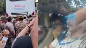 വനിതാ പൊലീസ് ഇല്ല; നേഹ ബോറയെ കൊണ്ടുപോയത് സ്വകാര്യ വാഹനത്തില്‍; ദല്‍ഹി പൊലീസ് എല്ലാ അതിരുകളും ലംഘിച്ചുവെന്ന് ഐസ
