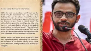 എന്റെ പേര് ഉമര്‍ ഖാലിദ് അതുകൊണ്ടവരെന്നെ ഭീകരവാദിയെന്ന് വിളിക്കുന്നു; തടവറിയില്‍ നിന്നുള്ള കുറിപ്പ്