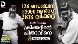 126 സെഞ്ച്വറി 55000 റൺസ് 2818 വിക്കറ്റ്അറിയാം ക്രിക്കറ്റിന്റെ പിതാവിനെ
