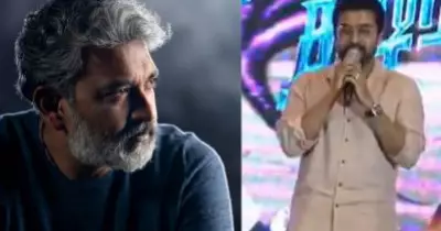 25 വര്‍ഷം പൂര്‍ത്തിയാക്കിയതില്‍ സാറിന് അഭിനന്ദനങ്ങള്‍, പക്ഷേ ഞാനാണ് സീനിയര്‍; രാജമൗലിയോട് സൂര്യ