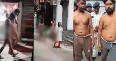 കൗമാരക്കാരനെയും കുടുംബത്തെയും നഗ്നരാക്കി നടത്തിയ സംഭവം: പ്രതികളെ റോഡിലൂടെ നടത്തിച്ച് കൊല്‍ക്കത്ത പൊലീസ്