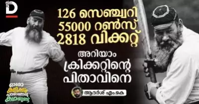 126 സെഞ്ച്വറി 55000 റൺസ് 2818 വിക്കറ്റ്അറിയാം ക്രിക്കറ്റിന്റെ പിതാവിനെ