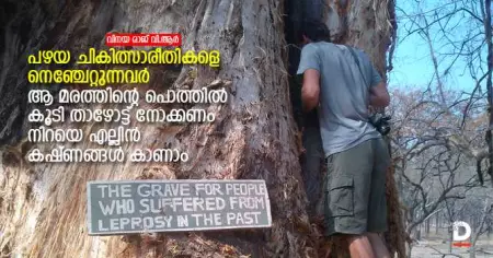 പഴയ ചികിത്സാരീതികളെ നെഞ്ചേറ്റുന്നവര്‍ ആ മരത്തിന്റെ പൊത്തില്‍ കൂടി താഴോട്ട് നോക്കണം; നിറയെ എല്ലിന്‍ കഷ്ണങ്ങള്‍ കാണാം
