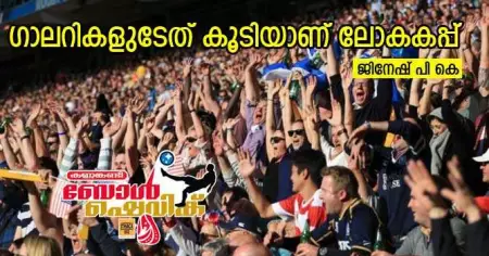 ഗാലറികളുടേത് കൂടിയാണ് ലോകകപ്പ്