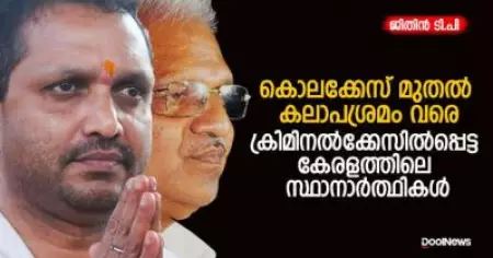 കൊലക്കേസ് മുതല്‍ കലാപശ്രമം വരെ; ക്രിമിനല്‍ക്കേസില്‍പ്പെട്ട കേരളത്തിലെ സ്ഥാനാര്‍ത്ഥികള്‍