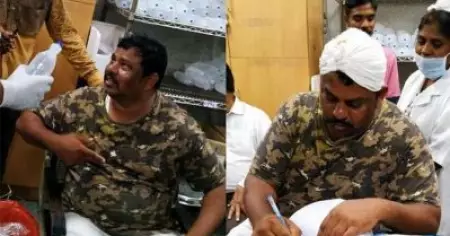 തെലങ്കാനയില്‍ ബി.ജെ.പി എം.എല്‍.എ സ്വയം പരിക്കേല്‍പ്പിച്ച് കുറ്റം പൊലീസിന്റെ തലയിലിട്ടു; ദൃശ്യങ്ങള്‍ പുറത്തു വിട്ട് പൊലീസ്