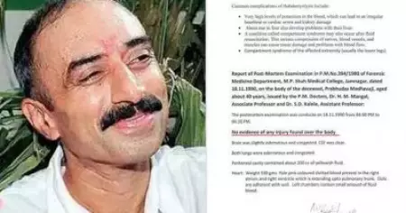 ഫോറന്‍സിക് റിപ്പോര്‍ട്ടിലും മെഡിക്കല്‍ റിപ്പോര്‍ട്ടിലും പ്രഭുദാസിന് മര്‍ദ്ദനമേറ്റതായി രേഖപ്പെടുത്തിയിട്ടില്ല; രേഖകള്‍ പുറത്തുവിട്ട് ശ്വേത സഞ്ജീവ് ഭട്ട്
