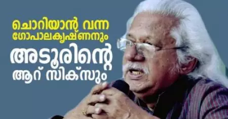 ചൊറിയാന്‍ വന്ന ഗോപാലകൃഷ്ണനും അടൂരിന്റെ ആറ് സിക്‌സും
