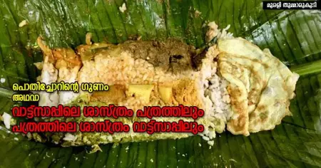 പൊതിച്ചോറിന്റെ ഗുണം അഥവാ വാട്ട്‌സാപ്പിലെ ശാസ്ത്രം പത്രത്തിലും പത്രത്തിലെ ശാസ്ത്രം വാട്ട്‌സാപ്പിലും