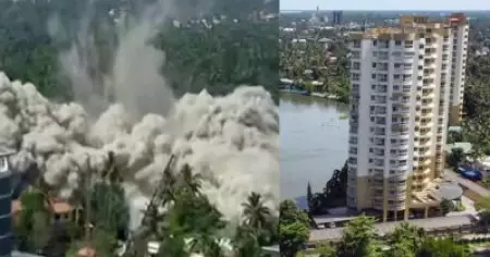 ആല്‍ഫാ സെറീനും തകര്‍ന്നു; അവശിഷ്ടങ്ങള്‍ കായലില്‍; ഇന്നത്തെ സ്‌ഫോടനം പൂര്‍ത്തിയായി